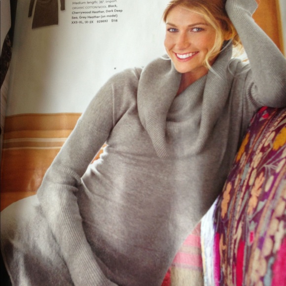 Athleta Organic Cotton/Wool Cowl Sweater Dress - Picture 3 of 7